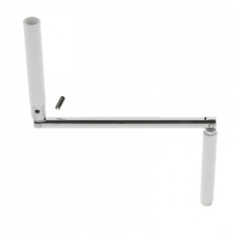 Cyclingcolors – Poignée de manivelle articulée pour volet roulant – Acier chromé – Longueur 420mm – Emboîtement 12mm femelle – Confort d'utilisation avec contre-poignée PVC (1/2)