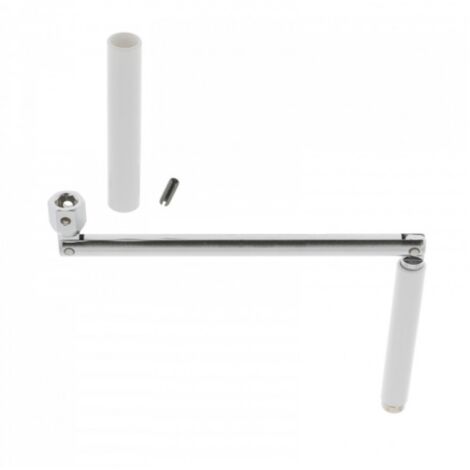 Cyclingcolors – Poignée de manivelle articulée en acier pour volet roulant – Longueur 325mm – 6 pans 10mm – Avec contre-poignée et goupille
