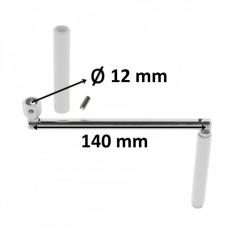 Manivelle Pour Auvent De Camping-car / Terrasse - Longueur 50 Cm, En Métal Et Caoutchouc - Compatible Stores Manuels Et électriques