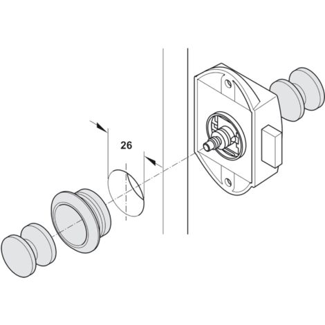 Serrure à Cliquet Quadro Pour Caravane Et Camping-car - Blanc, Distance De Serrage 6 Mm, Étanche