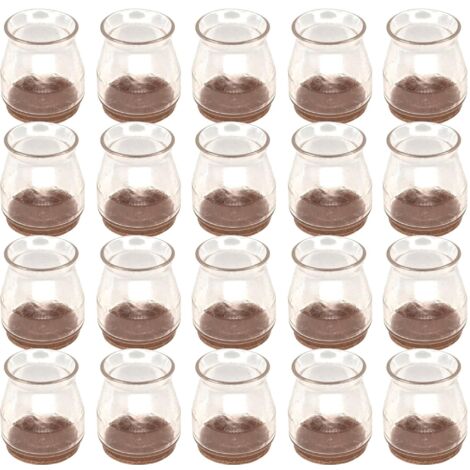 20x Embout feutre pied 28-40mm en élastomère pour mobilier Meuble Chaise Table Pied Tampon Protection parquet Anti-rayures Anti-bruit (1/5)