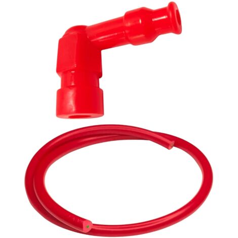 Cyclingcolors – Capuchon de bougie et câble d'allumage Ø7mm – 1 mètre – Transmission d'étincelles fiable – Résistant à l'humidité pour tondeuse et engins motorisés (1/5)