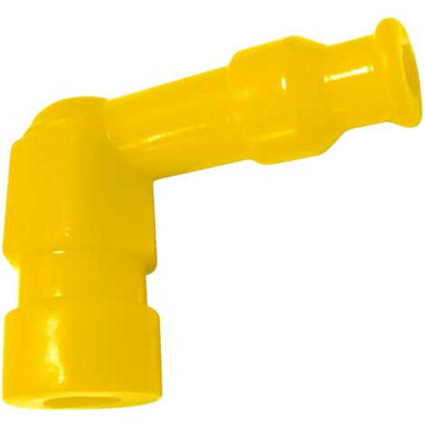 Antiparasite universel capuchon de bougie connecteur câble allumage fil bougie Moto Quad Scooter Tondeuse Tracteur Débroussailleuse Motoculteur Mobylette, jaune (1/5)