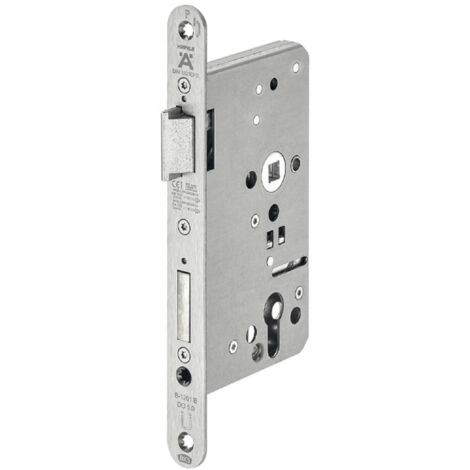 Serrure à mortaiser fonction traversante anti-panique D DG 65/20 DIN EN 179 et 1125 pose à gauche pour porte à un vantail s'ouvrant vers l'intérieur Verrou Sécurité Secours Coupe-feu Inox (1/3)