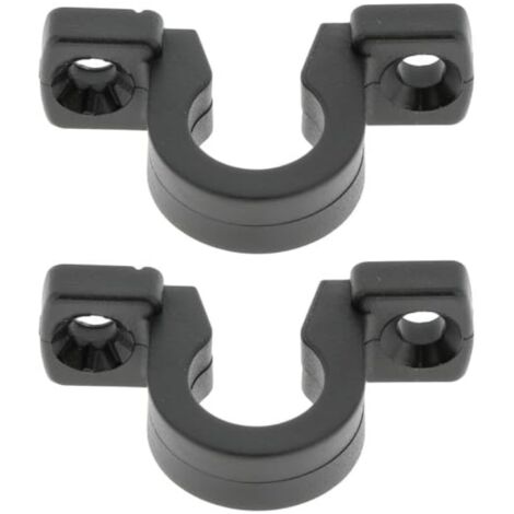 2x Lacet espagnolette collier en plastique noir entraxe 36mm Volet Battant Fenêtre Butée Maintien (1/3)