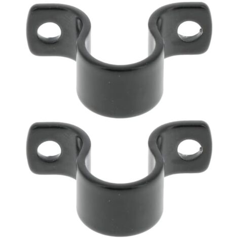 2x Lacet espagnolette collier en aluminium noir entraxe 30mm Volet Battant Fenêtre Butée Maintien