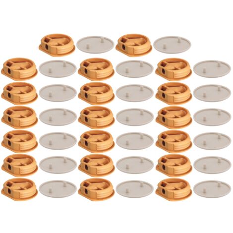 Cyclingcolors – Lot de 20 ferrures d'assemblage beige – Capuchon rond café latté – Pour constructions légères caravanes, bateaux, vans, camping-cars
