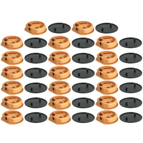 Cyclingcolors – Lot de 20 ferrures d'assemblage en plastique beige RAL 1001 – Capuchon rond gris foncé RAL 8019 – Pour constructions légères caravane et bateau (1/4)