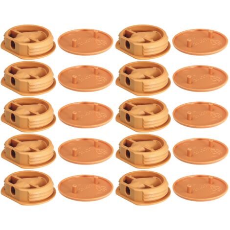 Cyclingcolors – Lot de 10 ferrures d'assemblage beige – Plastique RAL 1001 – Capuchon rond beige RAL 1011 – Pour constructions légères caravane et bateau