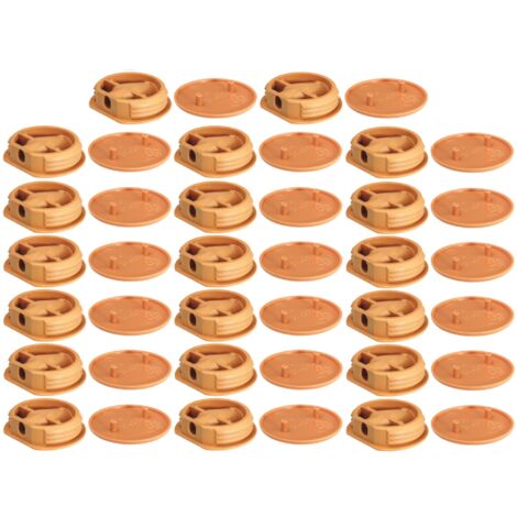 Cyclingcolors – Lot de 20 ferrures d'assemblage beige – Cache en plastique RAL 1011 – Fixation meubles cuisine pour caravane, bateau, camping-car