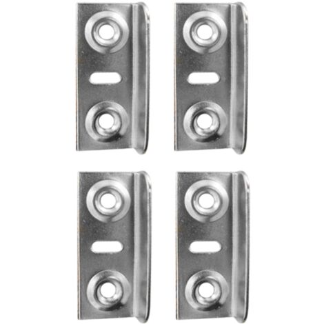 4x Gâche équerre à visser 35 x 14mm en acier finition nickelée Serrure Verrou Porte Meuble Came Batteuse