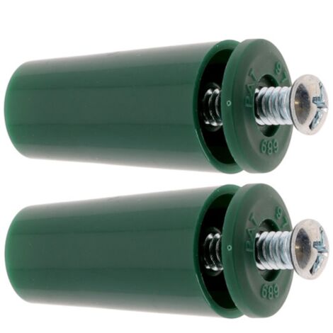 2x Butée d'arrêt de lame finale de volet roulant cône Ø22mm longueur 40mm en PVC avec rondelle et vis Store Fenêtre Enroulement Déroulement Coffre Universel, vert