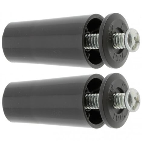 2x Butée d'arrêt de lame finale de volet roulant cône Ø22mm longueur 40mm en PVC avec rondelle et vis Store Fenêtre Enroulement Déroulement Coffre Universel, marron foncé