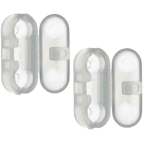 2x Arrêt de chainette de store intérieur avec boule Ø 3,7mm à 4,5mm en PVC translucide Accessoire Volet roulant Assemblage Butée Raccord Connecteur Cordon (1/3)