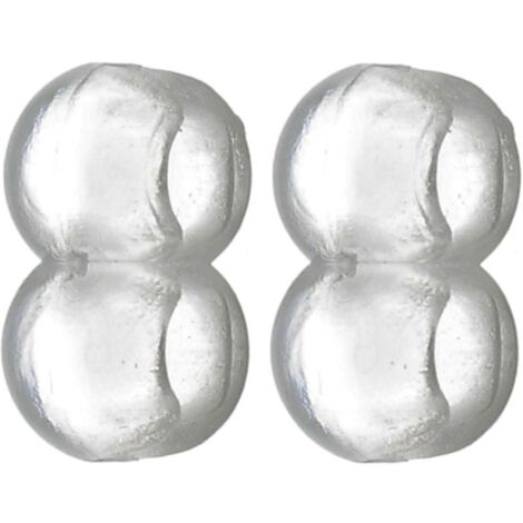 Cyclingcolors – Lot de 2 arrêts de chainette pour store intérieur – Boules Ø 4,5mm – Pas de 6mm – PVC translucide – Assemblage butée et raccord