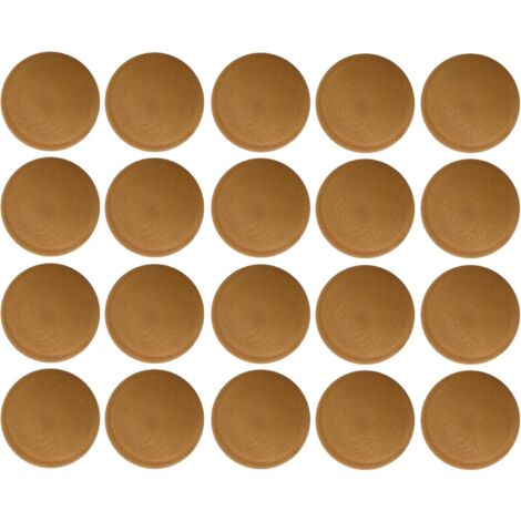 20x Cache vis capuchon torx T25 Protection Bouchon Recouvrement Meuble, hêtre
