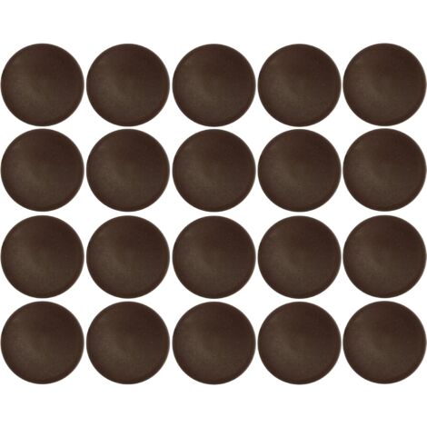 Cyclingcolors – Lot de 20 cache-vis torx T25 marron – Protection optimale contre poussière et humidité – Diamètre 13,5mm pour meubles