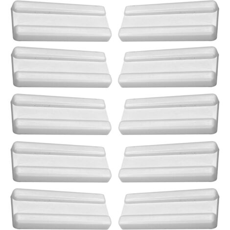 10x Patin mini 39x16mm à visser en plastique Glisseur Cale Entretoise Murale Sol Pied Meuble Table Chaise Parquet Protection, blanc