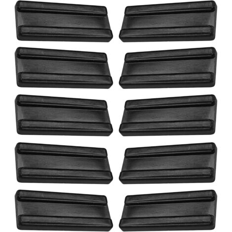 10x Patin mini 39x16mm à visser en plastique Glisseur Cale Entretoise Murale Sol Pied Meuble Table Chaise Parquet Protection, noir