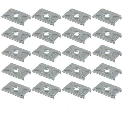 Cyclingcolors – Lot de 20 agrafes de paroi arrière de meuble 19,6x14mm en acier – Assemblage et maintien panneaux – Solution robuste pour caissons