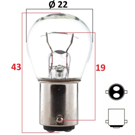 ampoule BA15S 21W 12V p21w ORANGE/AMBRE BOSMA - voiture / moto