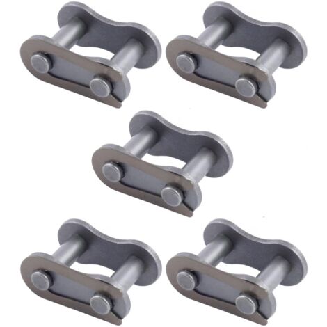 5x Maillon de jonction attache rapide DIN 8188 ASA 40 Chaîne Hydraulique Entraînement Motoculture Tondeuse Tronçonneuse, 12,7 x 7,85mm
