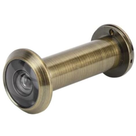Cyclingcolors – Judas pour porte d'entrée en laiton Ø12mm – Abattant angle 170° – Visionneuse sécurité domicile – Finition bruni – Universel
