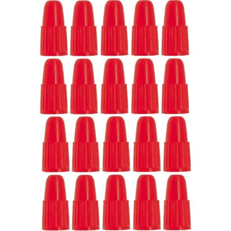 20x Bouchon de valve capuchon en plastique presta Pneu Vélo Moto Auto Voiture Quad Trottinette, Rouge