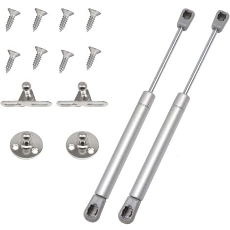 Cyclingcolors – Vérin à gaz automatique 2x 80N – Support hydraulique pour meubles – Force 80N – Hauteur ajustable 300-500mm – Couleur gris