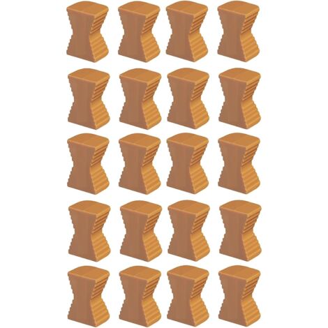 20x Ferrure d'assemblage universelle pour meubles socles plinthes huisseries en plastique marron Finition Fenêtre Queue d'aronde Clavette Pratique, longueur 6mm (1/4)