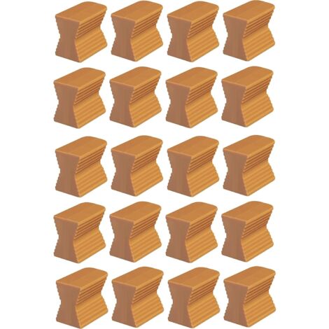 20x Ferrure d'assemblage universelle pour meubles socles plinthes huisseries en plastique marron Finition Fenêtre Queue d'aronde Pratique, longueur 14mm