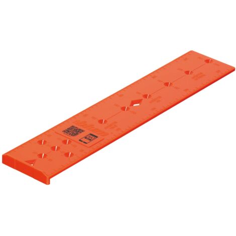 Cyclingcolors – Gabarit universel orange pour perçage – Montage coulisses et supports – Plastique résistant – Outil de marquage précis pour meubles