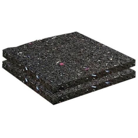 Cyclingcolors – Lot de 2 dalles d'isolation en granulés de caoutchouc – Imputrescibles et anti-dérapantes – Isolation phonique pour terrasse – 90 x 60 x 20mm
