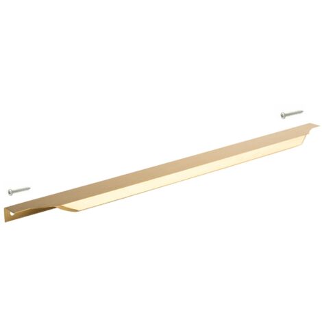 Cyclingcolors – Poignée de meuble en aluminium or brossé entraxe 160mm – Design moderne et épuré – Pour placards et tiroirs – Angles biseautés