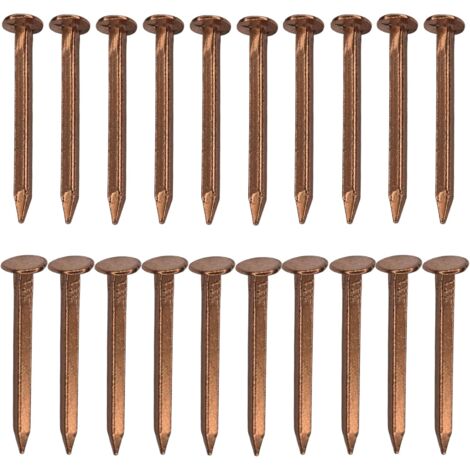 20x Clou carré pointe en cuivre avec tête fraisée Assemblage Bois Nautique Bricolage Artisanat Décoration Fixation Meuble, 2x20mm