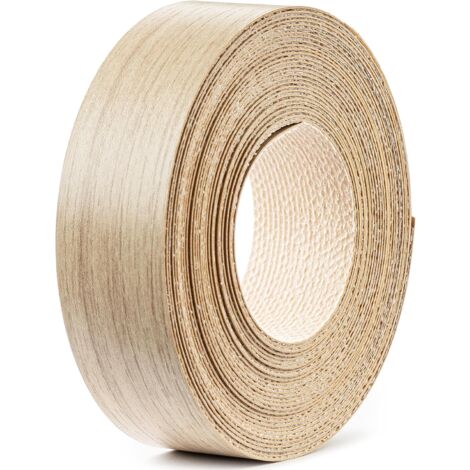 Bande de chant 21mm x 5m en mélaminé thermocollant épaisseur 0,5mm facile à appliquer Bricolage Ruban Panneau Plan de travail Bois, chêne lindberg