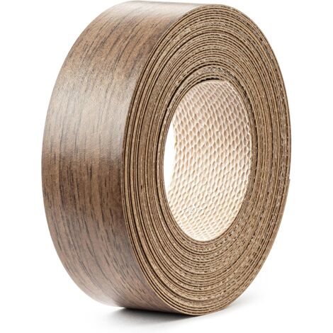 Bande de chant 21mm x 5m en mélaminé thermocollant épaisseur 0,5mm facile à appliquer Bricolage Ruban Panneau Plan de travail Bois, chêne rustique