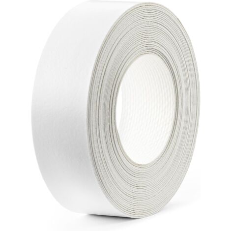 Bande de chant 21mm x 5m en mélaminé thermocollant épaisseur 0,5mm facile à appliquer Bricolage Ruban Panneau Plan de travail Bois, blanc