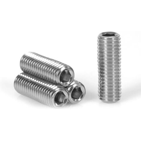 5x Vis sans tête cuvette entièrement filetée métrique DIN 916 ISO 4029 en acier inoxydable A2, M10x40 (1/4)