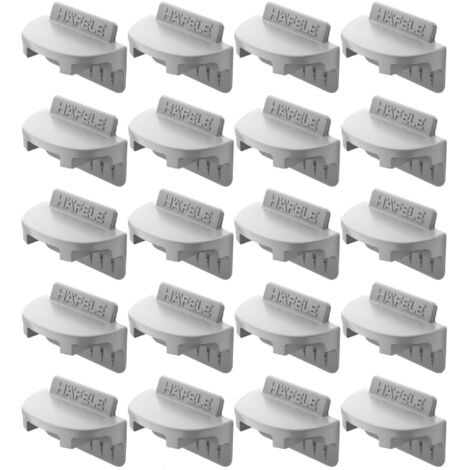 20x Ferrure d'assemblage connecteur pour paroi arrière pour épaisseur ≥ 12mm en plastique gris Sans outils Plaque de maintien Tiroir Placard Fond Jonction (1/2)