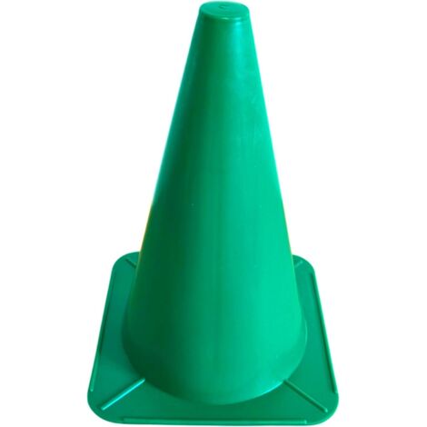 Plot en plastique cône de signalisation 24cm Support Entraînement Football Marquage Circulation Sport Jeux Barrière Parcours Canin Agility, vert