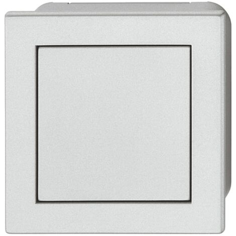 Poignée coquille carrée à encastrer et visser avec clapet à pression pour ouvrir en plastique gris aspect aluminium Meuble Cuvette Cuisine Porte coulissante Tiroir Placard Invisible (1/4)