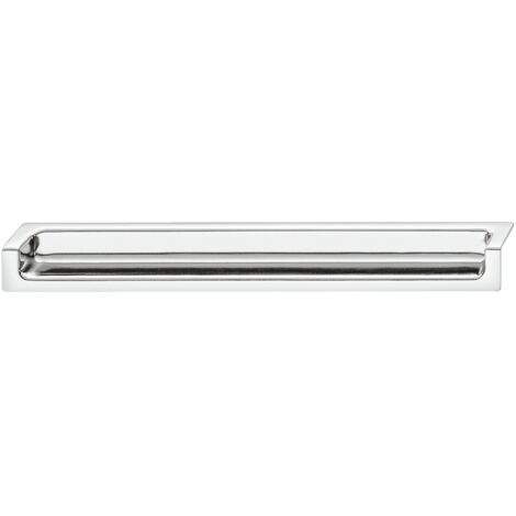 Poignée de meuble invisible au design moderne et élégant 90x24mm entraxe 64mm Cuisine Placard Caisson Tiroir Coquille, finition chromé poli