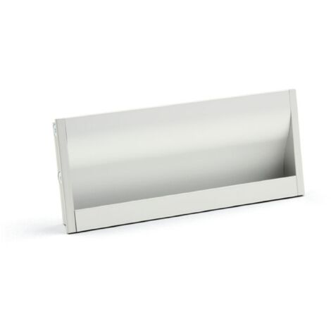 Poignée coquille rectangulaire à encastrer et visser en aluminium anodisé 150x64mm design moderne et élégant vis incluses Meuble Cuvette Cuisine Porte coulissante Tiroir Placard Invisible (1/3)
