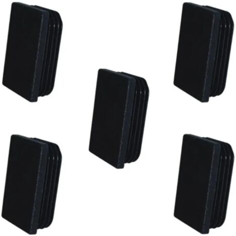 Cyclingcolors – Lot de 5 embouts de tube rectangulaire rentrant 60x40mm en plastique noir – Finition esthétique pour chaises et meubles – Protection contre les dommages
