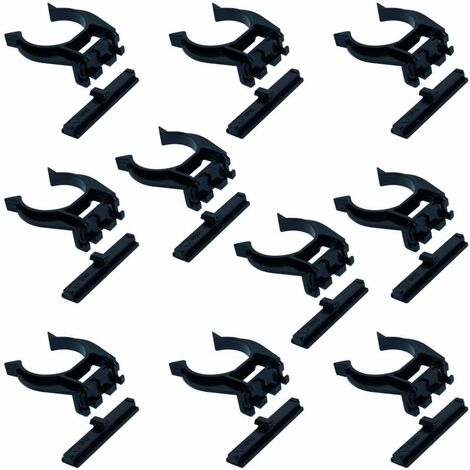 10x Clip de plinthe à tenon Ø 34 mm pied de meuble cuisine salle de bain plastique noir