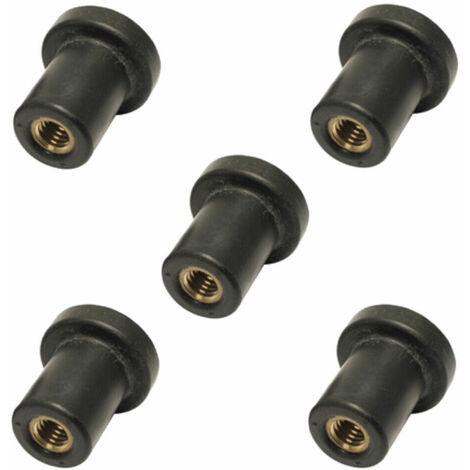 5x écrou caoutchouc M6 LR (long) silent bloc voiture moto carenage pare brise