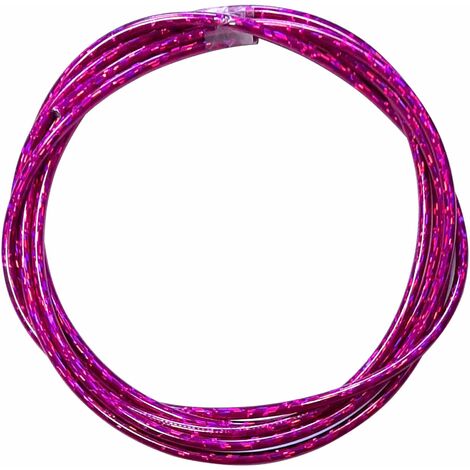Gaine de câble acier universelle rose laser irisé diamètre 5mm longueur 3m avec insert plastique protection frein gaz