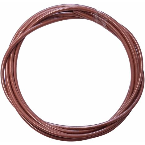 Gaine de câble acier universelle marron diamètre 5mm longueur 3m avec insert plastique protection frein gaz