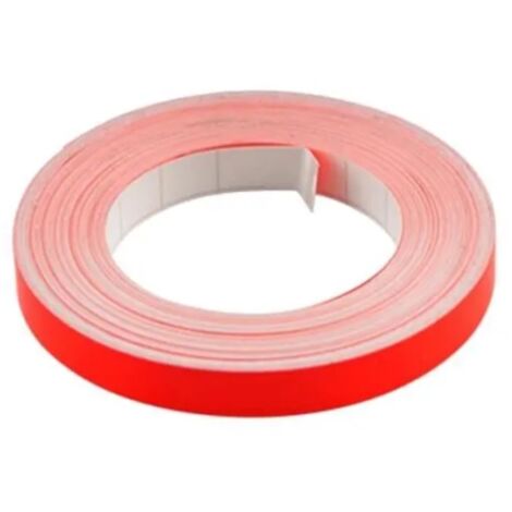 Liseret autocollant 9mm x 10m rouge fluo carénage jante décoration pneu bricolage